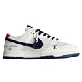 Louis Vuitton x Nike Air Jordan 1 Low 'Deep Blue' (Dunk Low Custom)